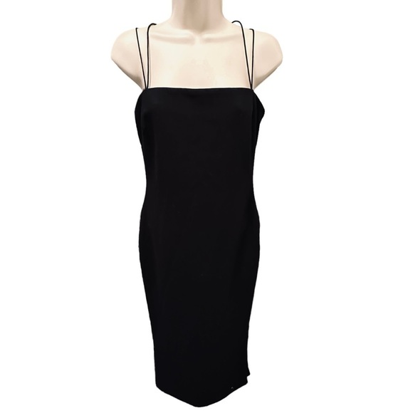 LIKELY Black Long Midi Maxi Dress 52” length Size 2 Strappy Sheath revolve - Picture 1 of 8